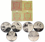 "WALT DISNEY'S MICKEY MOUSE AND SILLY SYMPHONY" RARE COMPLETE PICTURE DISC RECORD SET W/SLEEVES.