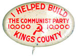 COMMUNIST PARTY 1930s RECRUITMENT BUTTON.