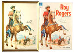 "ROY ROGERS & TRIGGER" CELLULOID PLAQUE AND MATCHING COMIC BOOK.