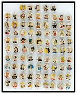 KELLOGG'S PEP COMPLETE SET OF 86 COMIC CHARACTER BUTTONS.