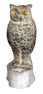 "BE ALUMITE WISE" FIGURAL OWL ASHTRAY.