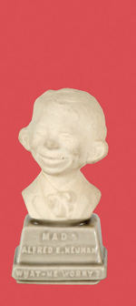 "MAD'S ALFRED E. NEUMAN WHAT-ME-WORRY?" CERAMIC BUST.