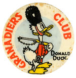 RARE VARIETY OF DONALD DUCK ENGLISH CLUB BUTTON.