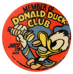 DONALD DUCK ENGLISH CANDY CLUB MEMBER’S RARE BUTTON.