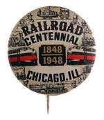 "RAILROAD CENTENNIAL" 1948 CHICAGO LITHO.