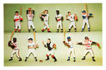 HARTLAND BASEBALL FIGURES LATE 1950s PROMO POSTCARD.