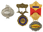 NEW YORK STATE THREE EARLY AND ORNATE FIREMEN’S BADGES.