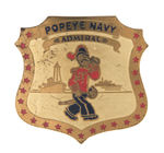 "POPEYE NAVY" RARE "ADMIRAL" 1930s BADGE.