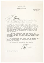 NIXON 1984 TYPED LETTER INITIALED REFERENCING ASSOCIATE MURRY CHOTINER.