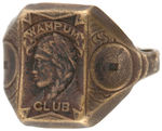 PREVIOUSLY UNKNOWN “WAMPUM CLUB” INDIAN HEAD RING.