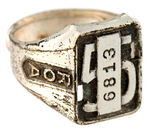 ORPHAN ANNIE SILVER STAR TRIPLE MYSTERY SECRET COMPARTMENT RING WITH LOW SERIAL NUMBER.