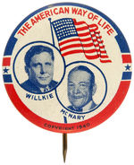 WILLKIE GRAPHIC JUGATE WITH SLOGAN "THE AMERICAN WAY OF LIFE."