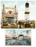 "CONEY ISLAND" LOT OF TEN POSTCARDS.