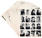 SET OF MOVIE/TV STAR PHOTO SHEETS - 400 IMAGES.