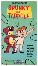 TV CARTOON CHARACTERS "SPUNKY/TADPOLE" VINYL SQUEAK FIGURE PAIR.