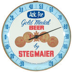 "STEGMAIER GOLD MEDAL BEER" THERMOMETER & BANNER.