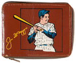 "JOE DiMAGGIO" WALLET AND KEY CHAIN WITH WILLARD MULLIN ART.