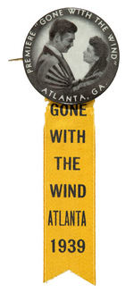 "GONE WITH THE WIND" 1939 ATLANTA PREMIERE RIBBON BADGE.