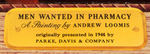 "PARKE DAVIS" PHARMACUTICALS LARGE SELF FRAMED SIGN.