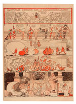 "LITTLE NEMO IN SLUMBERLAND/BUSTER BROWN" LOT OF FOUR TWO SIDED FULL SUNDAY PAGES FROM 1906.