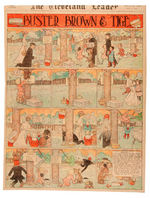 "LITTLE NEMO IN SLUMBERLAND/BUSTER BROWN" LOT OF FOUR TWO SIDED FULL SUNDAY PAGES FROM 1906.