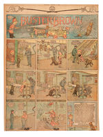 "LITTLE NEMO IN SLUMBERLAND/BUSTER BROWN" LOT OF FOUR TWO SIDED FULL SUNDAY PAGES FROM 1906.