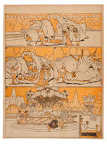 "LITTLE NEMO IN SLUMBERLAND/BUSTER BROWN" LOT OF FOUR TWO SIDED FULL SUNDAY PAGES FROM 1906.