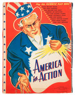 WWII  "AMERICAN IN ACTION/THE PATRIOTIC ACTION PLAY BOOK" WITH "CASEY ROBERTS "FOLDER.