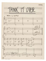 FRANK ZAPPA "THINK IT OVER" HAND WRITTEN KEYBOARD SCORE.