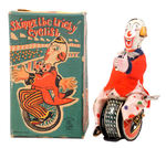 "SKIPPY THE TRICKY CYCLIST" BOXED WIND-UP.