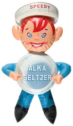 “SPEEDY ALKA SELTZER” INFLATABLE SQUEAK FIGURE.