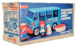 “RAGGEDY ANN AND ANDY” BOXED METAL CAMPER BY BUDDY L.