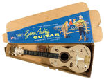 “GENE AUTRY GUITAR” RARE COLOR VARIETY BY EMENEE BOXED.