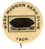 “WEST HUDSON AERO CLUB 1909” PORTRAYING MASSIVE AIRSHIP FROM HAKE COLLECTION.