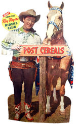 "ROY ROGERS/POST CEREALS" STORE DISPLAY STANDEE.