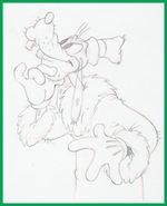 POLAR TRAPPERS PRODUCTION DRAWING FEATURING GOOFY.