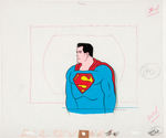 SUPERMAN TWO CEL SETUP W/MATCHING PRODUCTION DRAWING.