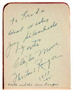 VINTAGE AUTOGRAPHED ALBUM W/108 SIGNATURES INCL. JAMES DEAN/RONALD REAGAN/GARY COOPER/PETER LORRE.