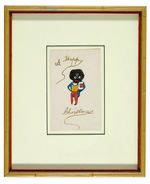 GOLLIWOG PRESERVES BLOTTER/FOLK ART FRAMED.