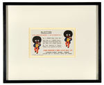 GOLLIWOG PRESERVES BLOTTER/FOLK ART FRAMED.