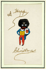 GOLLIWOG PRESERVES BLOTTER/FOLK ART FRAMED.