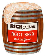 "RICHARDSON ROOT BEER RICH IN FLAVOR" TIN SIGN.