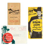 HOPALONG CASSIDY SAVINGS CLUB FOLDER/POSTCARD/SAVINGS BOOK.