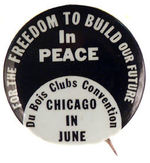 "DU BOIS CLUBS CONVENTION" BUTTON.