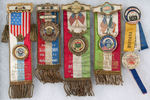 MONTANA STATE COLLECTION OF BUTTONS AND RIBBON BADGES NEARLY ALL 1900-1910.