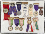 MONTANA STATE COLLECTION OF BUTTONS AND RIBBON BADGES NEARLY ALL 1900-1910.