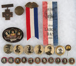 WORLD WAR I GROUP OF 23 ITEMS MOSTLY BUTTONS PICTURING GENERALS.