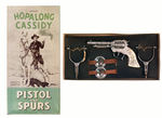 "HOPALONG CASSIDY PISTOL AND SPURS" BOXED SET BY WYANDOTT.