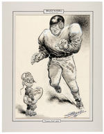 "FEDERAL SPENDING" OVERWHELMING "TAX CUT" FOOTBALL THEME ORIG. ART BY PULITZER PRIZE CARTOONIST.