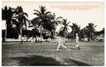 “GOVERNOR HINDS PITCHED FIRST BALL, 1913, GUAM” POSTCARD.